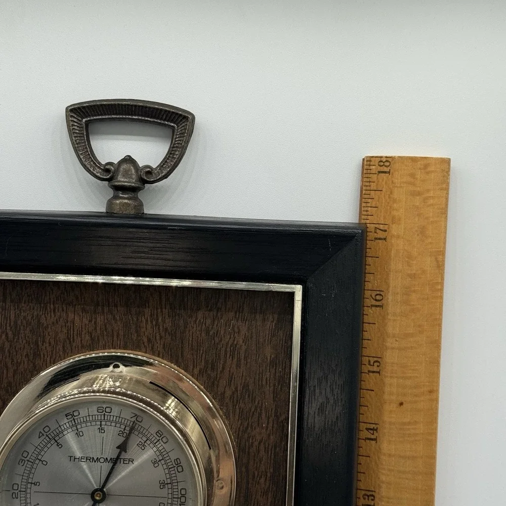 Vtg Springfield Instrument Company 3 Dial Weather Station Thermometer Barometer